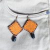 Alluring Orange Jute Earrings - Image 3