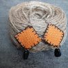 Alluring Orange Jute Earrings - Image 4