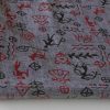 Astounding Egyptian Print Cotton Fabric Online in 2023 - Grey, Red, Black - Image 2