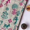Astounding Egyptian Print Cotton Fabric Online in 2023 - White, Blue, Pink - Image 3