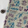 Astounding Egyptian Print Cotton Fabric Online in 2023 - White, Blue, Purple - Image 3