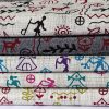 Astounding Egyptian Print Cotton Fabric Online in 2023 - White, Red, Black - Image 4