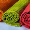 Elite Handloom Fabrics - Cotton Checkered Orange in 2021 - Image 4