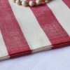 Elite Handloom Fabrics - Cotton Stripes Red in 2021 - Image 2