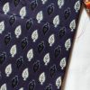Graceful Cotton Fabric Online in 2023 - Navy Blue Base Leaf Motif - Image 2