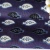 Graceful Cotton Fabric Online in 2023 - Navy Blue Base Leaf Motif - Image 3