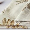 Awesome Cotton Fabric Online in 2023 - Golden Leaf on White Base - Image 2