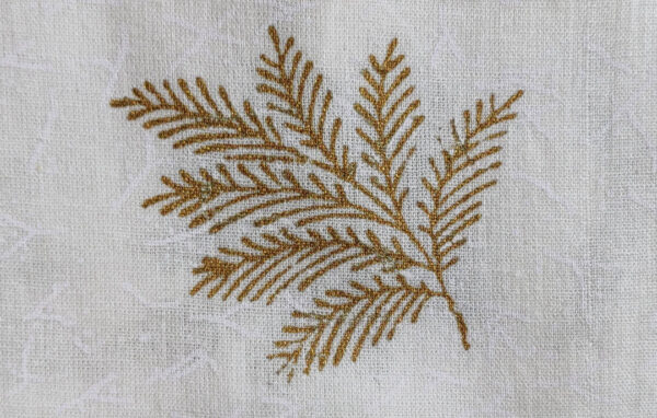 Fabric White Golden Leafy 4 https://chaturango.com/cotton-fabric-online-white-base-golden-leaf/