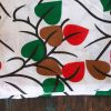 Beautiful Cotton Fabric Online in 2023 - Green Red Leafy - Image 2