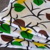 Superb Soft Cotton Fabric Online in 2023 - Green-Yellow-Brown Leafy - Image 2
