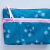 Chanderi Pouch-Ocean Blue Floral Print - Image 3