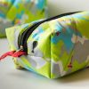 Boxy Pouch Set - Green Blue Funny Print - Image 3