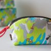Boxy Pouch Set - Green Blue Funny Print - Image 4
