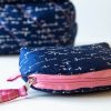 Boxy Pouch Set - White Text On Royal Blue - Image 4