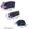 Boxy Pouch Set - White Text On Royal Blue - Image 5