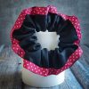Handmade Black and Red Scrunchie