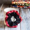 Handmade Black and Red Scrunchie - Image 3