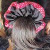 Handmade Black and Red Scrunchie - Image 4