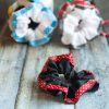 Handmade Black and Red Scrunchie - Image 5