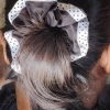 Handmade Black and White Scrunchie - Image 4