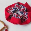Handmade Red Chevron Scrunchie