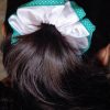Handmade Green Bordered Scrunchie - Image 4