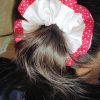 Handmade Red Bordered Scrunchie - Image 4