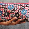Slim Pouch Black Red and Blue Kalamkari Print - Image 4