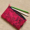 Slim Pouch Red and Black Floral Print - Image 3