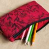 Slim Pouch Red and Black Floral Print - Image 5