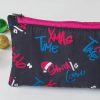 Slim Pouch Xmas Text Print