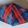 Charming Winter Face Mask for 2023 - Blue and Red Flannel Checks - Image 4