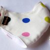 Best Winter Face Mask for 2022 - Multicolour Dots on White Flannel - Image 2