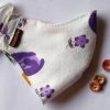 Best Winter Face Mask for 2022 - Purple Floral on White Flannel - Image 2