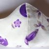 Best Winter Face Mask for 2022 - Purple Floral on White Flannel - Image 4