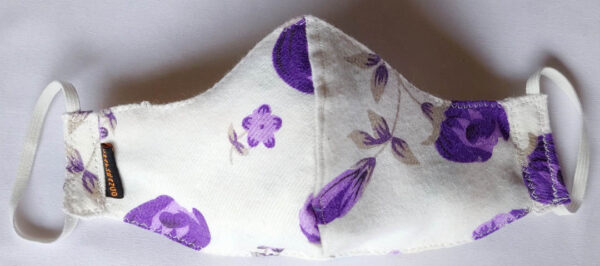 Winter Mask White Purple Floral 4 https://chaturango.com/winter-face-mask-flannel-white-floral-purple/
