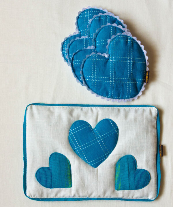 Coaster Blue White Heart 2 https://chaturango.com/heart-theme-coasters-blue-and-white/