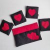 Heart Themed Great Red Coaster Set (5 pieces) - Image 2
