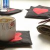 Heart Themed Great Red Coaster Set (5 pieces) - Image 4