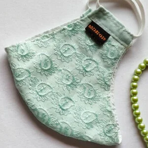Buy Seagreen Chikan Face Mask for Women Online