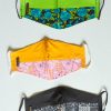 3 Handmade Cotton Masks dual fabric Set3