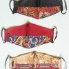 3 Handmade Cotton Masks dual fabric Set4