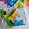 Handmade Cotton Mask Floral White - Image 3