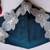 Fascinating Cotton Face Mask for Women in 2023 - Blue with Lace - Image 2