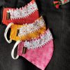 Graceful Cotton Face Mask for Women in 2022 - Red with Lacework - Image 4