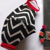 Graceful 2023 Ready Cotton Face Mask for Men - Monochrome Chevron - Image 2