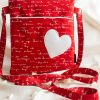 Exclusive Red Crossbody Bag-Heart Embossed - Image 3