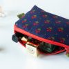 Amazing Boxy Pouch Set - Red Floral On Royal Blue - Image 4