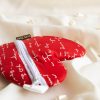 Heart Pouch - Red with White Text - Image 3