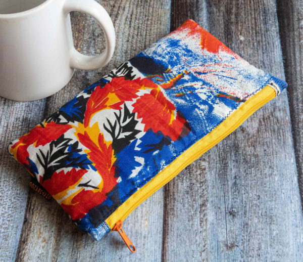 Slim Pouch Red Yellow Abstract Print 1 https://chaturango.com/slim-pouch-blue-red-yellow-abstract-print/